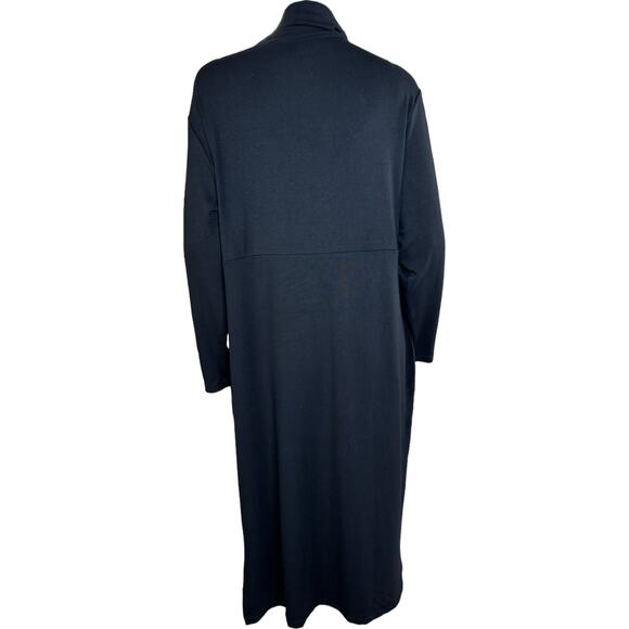 Women with Control Finespun Jersey Tummy Control Midi Dress Black TALL Large - Picture 11 of 11